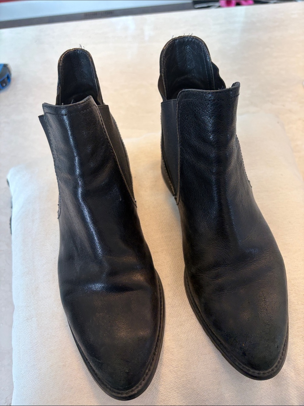 Stuart Weitzman Black Leather Heeled Ankle Boots 7